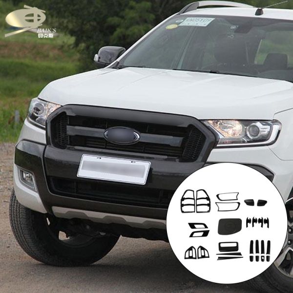 ABS Exterior Trimming Full Sets For Ford Ranger T7 2015-2017 Head Light Door Handle Insert Mirror Cover