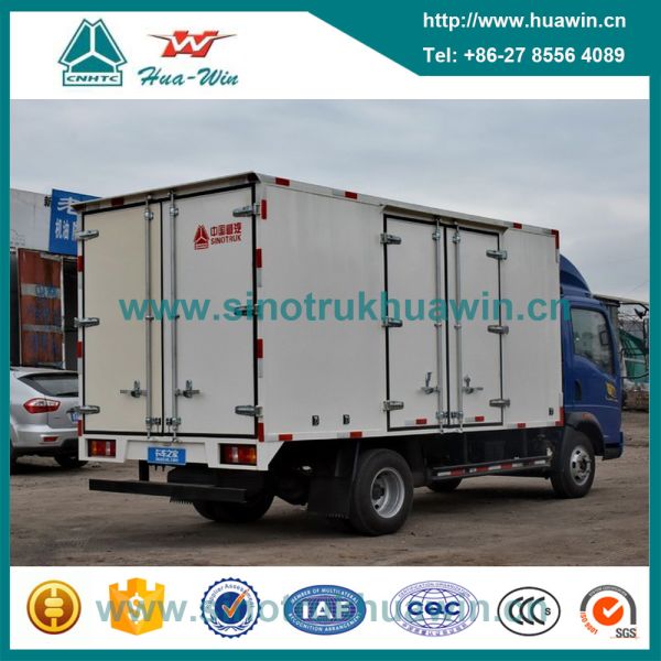 Sinotruk 4x2 Howo Utility Vans Cargo Truck for sale 3~5 tons