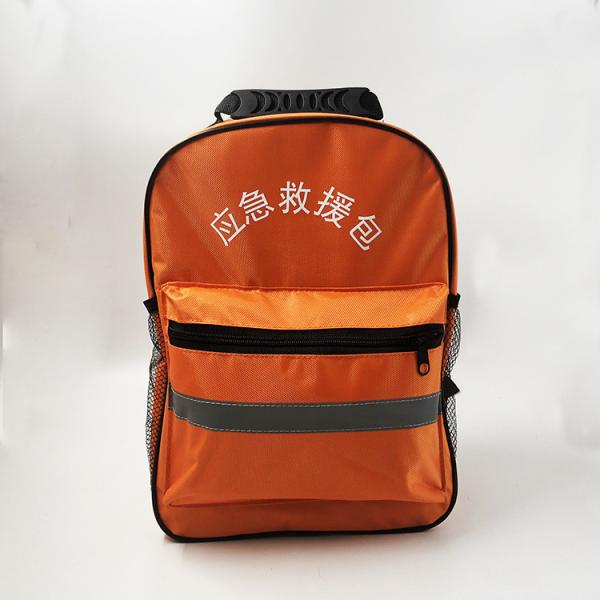 Fabric Earthquake Survival First Aid Kit Backpack Size M Red