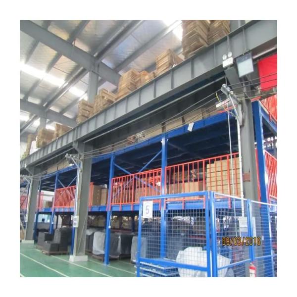 Customized Industrial Steel Platform Racking With Stairs Handrails