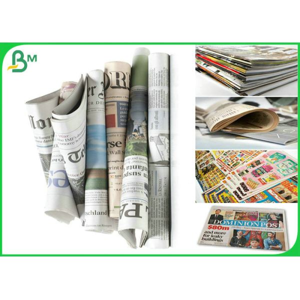 Grade AA 869mm 889mm 50gsm 55gsm 60gsm White Printing Paper For Magazine