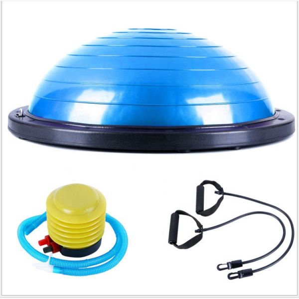Gym fitness cheap price PVC Exercise Stability Half Pilates Yoga Ball with pump