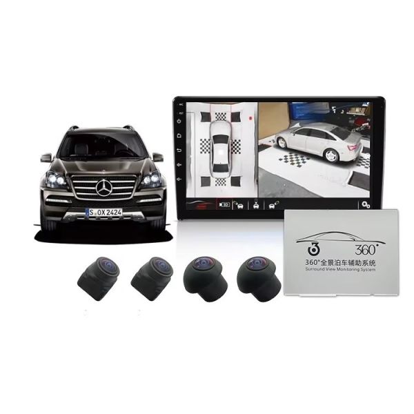 360 Car Camera System with 1080P HD Resolution IP67/IP68 Waterproof and Infrared Night Vision for Panoramic Parking