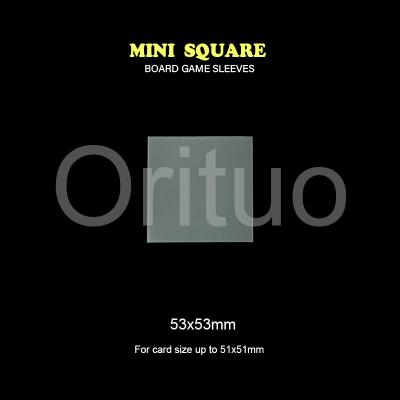 Mangas antirreflexo 53x53mm claras foscas Cpp mini mangas quadradas para cartão OEM