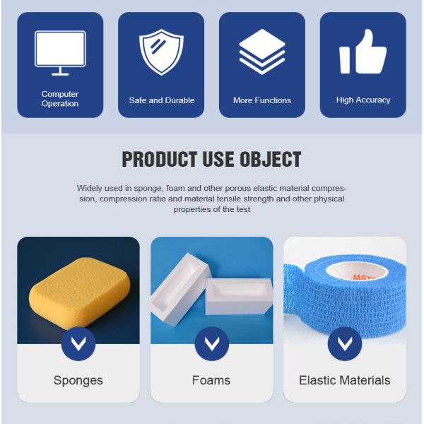 Polymeric Material Foam IFD Hardness Test Tensile Compression Tester Machine