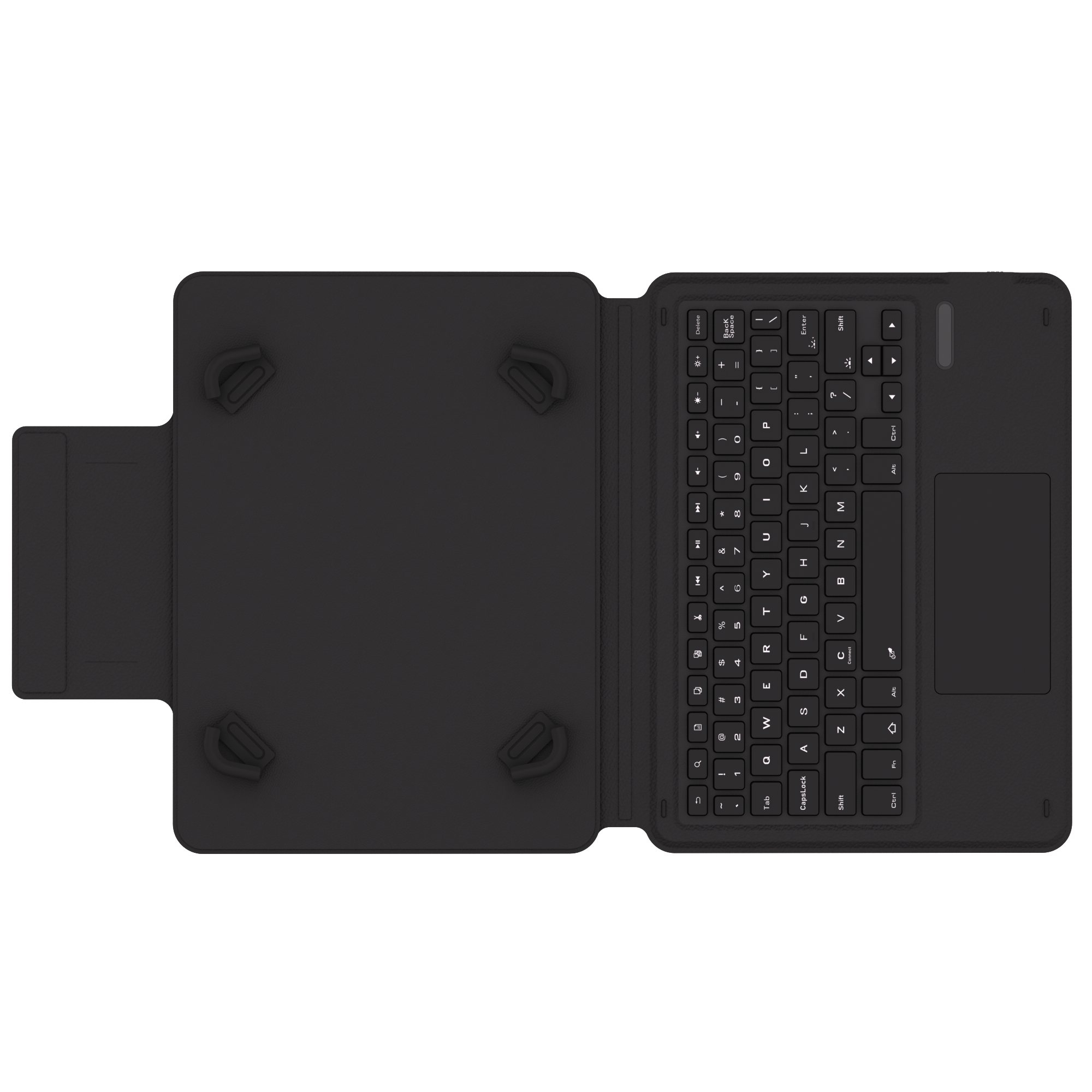 Adjustable PU Leather Folio Keyboard Case for 10-11