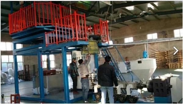 Durable Monolayer Blown Film Machine , Rotary Blowing Machine For PVC Film