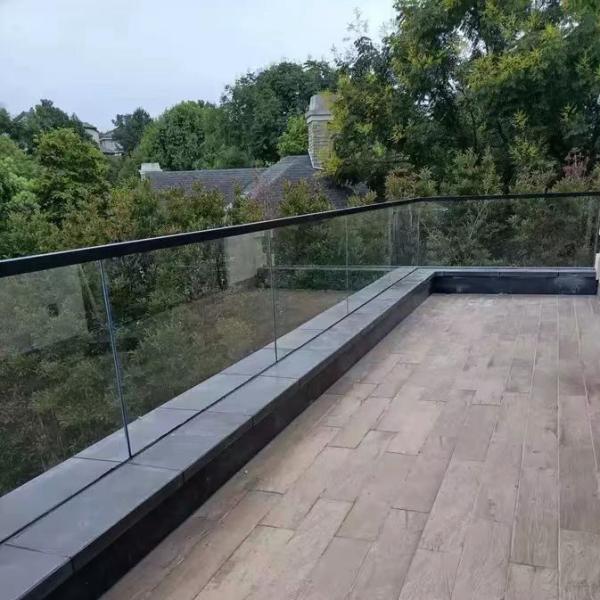 EPDM Glass Railing Outdoor Laminated Glass Exterior Glass Railing System