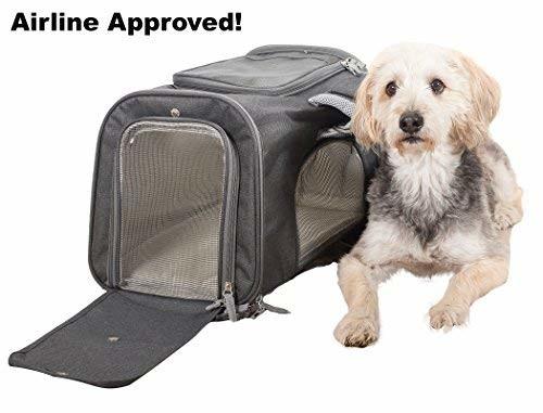 Sturdy Deluxe Pet Travel Carrier Airline Approved Cat Carrier Bag With Mesh Windows