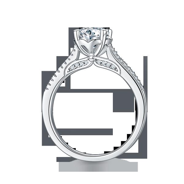 Minimalist Custom  Diamond Moissanite Engagement Rings Promise Rings for Women