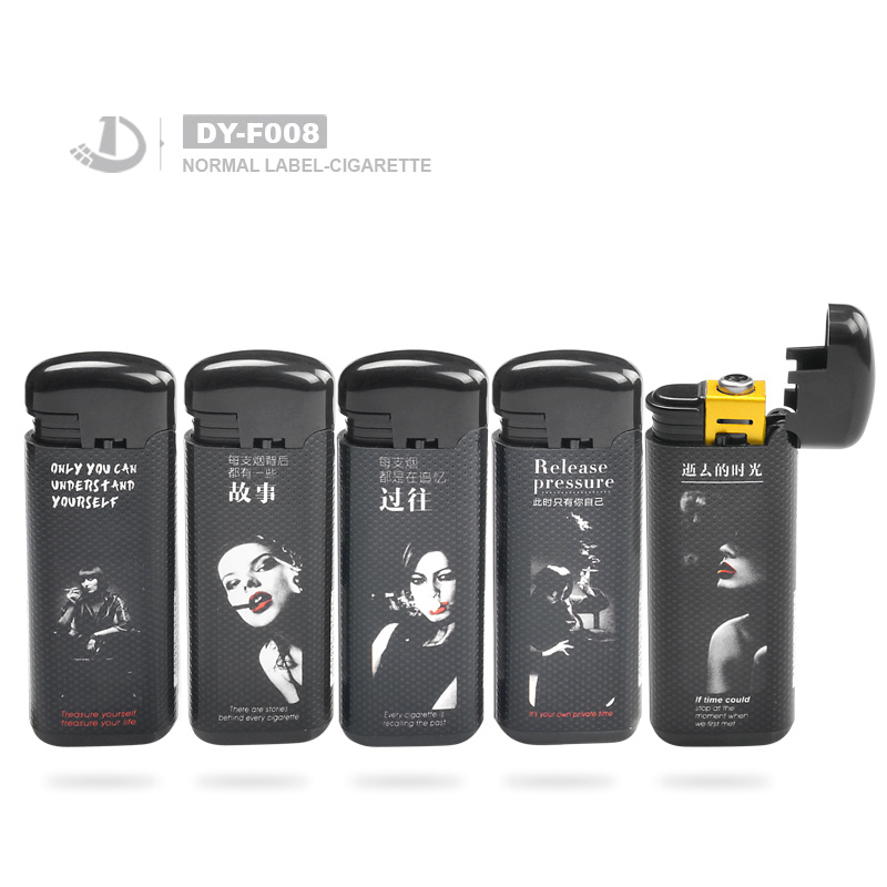 Пластиковый материал Новейший стиль Flip Turbo Flame Piezo Windproof Refillable Gas Lighter