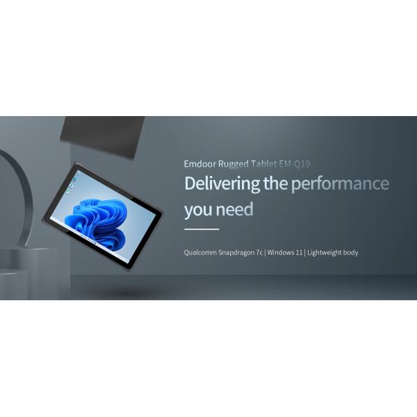 EM-Q19 10,1 pulgadas resistente al agua Win 11 robusto servicio de reparación de tabletas GPS 4G 9500mAh Batería IP65 Bluetooth Toque capacitivo