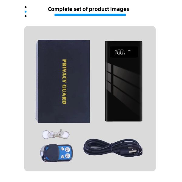 Function Security Display Portable Power Bank Style 9000mah for Long Time Audio Recording and AntiVoice Recorder Defense
