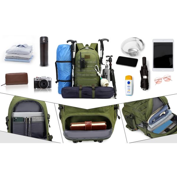 Hiking Camping Backpack 40L, Lightweight Rucksack Men Women Outdoor Sport Trekking Traveling Daypack