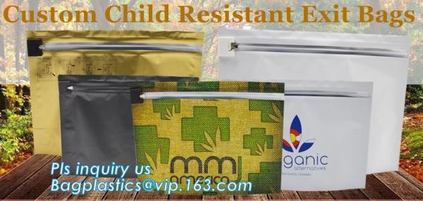Documents File bags, Stand Up Child Resistant Pouch, Kraft Paper Child Proof Packaging Bag Tobacco, Odorless Proof