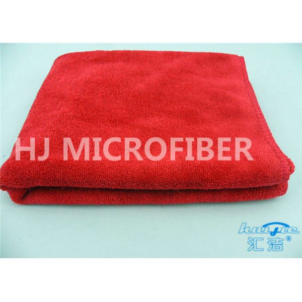 Microfiber Warp-Knitted Car Cleaning Cloth Red / Blue , Car Wash Microfiber Towels