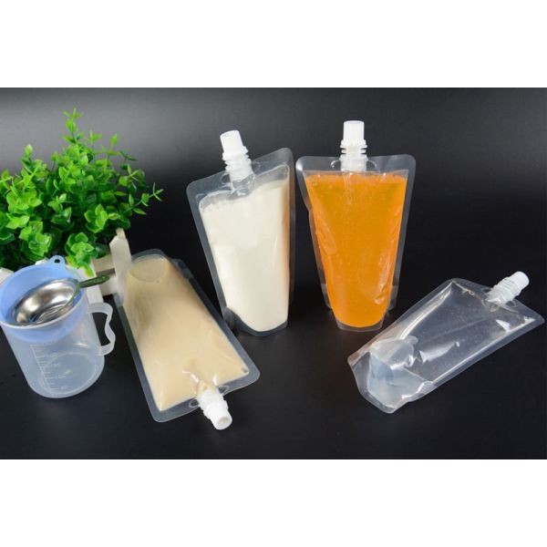 El bolso preparado de antemano Juice Milk Jelly Liquid Packaging del canalón se levanta la bolsa