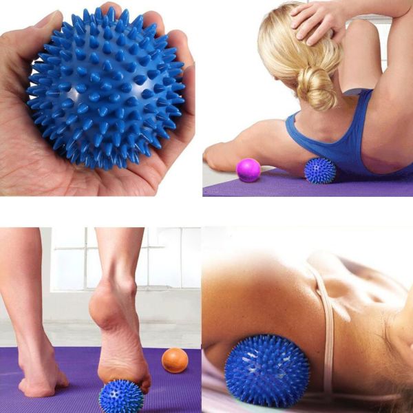 Custom Colorful Massage Ball 9.5cm Home Fitness PVC Spiky Point Massage Relax Ball