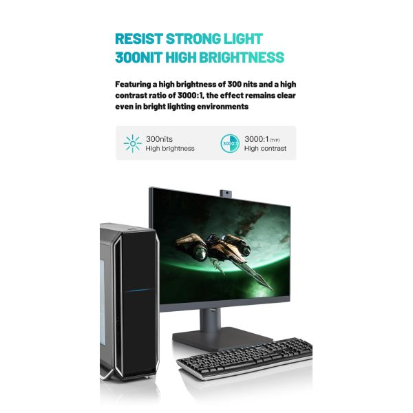 Resolución 4K 27 pulgadas LED PC de juegos Monitor de altura ajustable Bracket 165Hz tasa de actualización