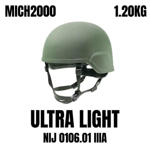 1.2 kg Super Light MICH 2000 Bulletproof Helmet NIJ IIIA Certified UHMWPE With Polyurea Coating