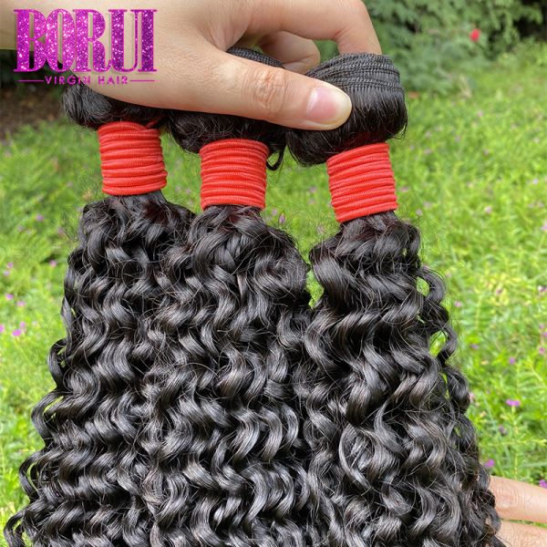 Soft Virgin Peruvian Human Hair Jerry Curly Hair Extension Peruvian Kinky Hair Bundle