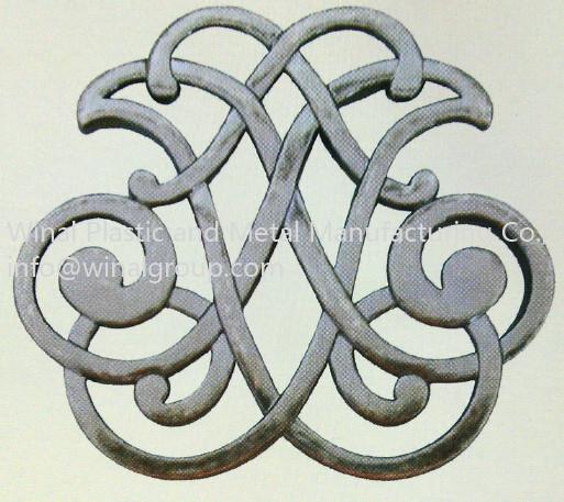 Dia10mm*3mm metal flower shaped tags for apparel & bags,aluminum alloy,can OEM per drawing
