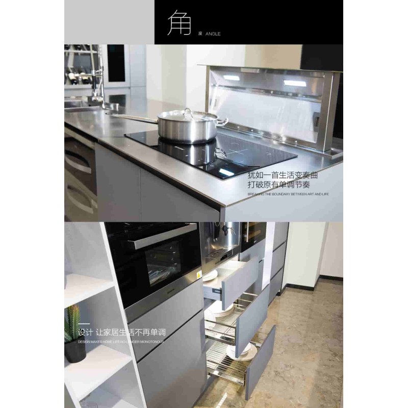 Hygienic 304SS Stainless Steel Kitchen Cabinets For Contemporary Homes