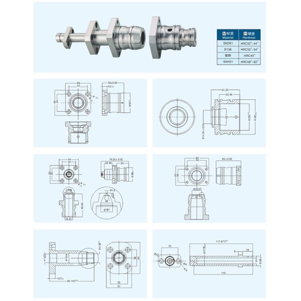 Части прессформы Преформ бутылки интерфейса нештатных пластиковых компонентов прессформы медицинские