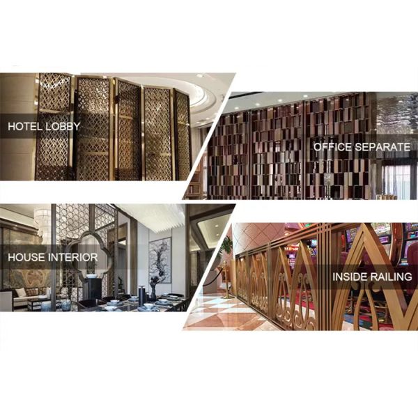 Etching Stainless Steel Wall Cladding Interior Decor 316 304 Embossed Wall Panel