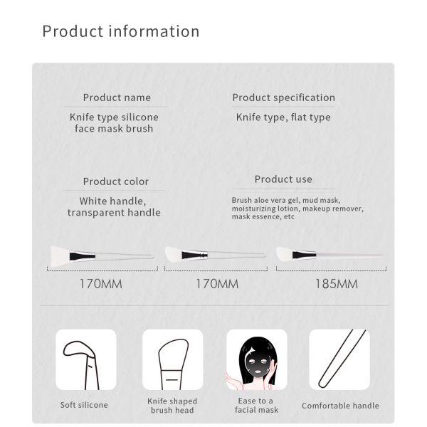 Aluminum Ferrule Facial Brushes Cosmetics Mud Mask BSCI Facial Scrub Brush