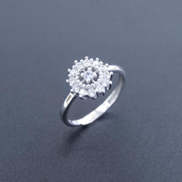 Zircão de brilho do anel de noivado elegante de S925 H&A para o casamento nupcial