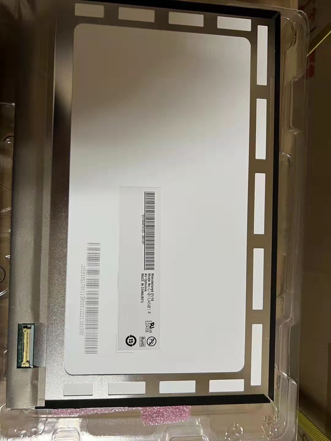 AUO 30PIN 10,1 дюймовая промышленная ЖК-панель WUXGA 224PPI 1920x1200 пикселей G101UAN01.0