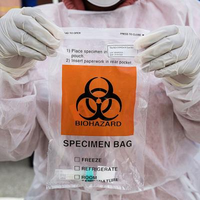 Medical Grade 3/4walls Customized Plastic Medical Pathology Specimen Collection Transport Zip Biohazard Bag