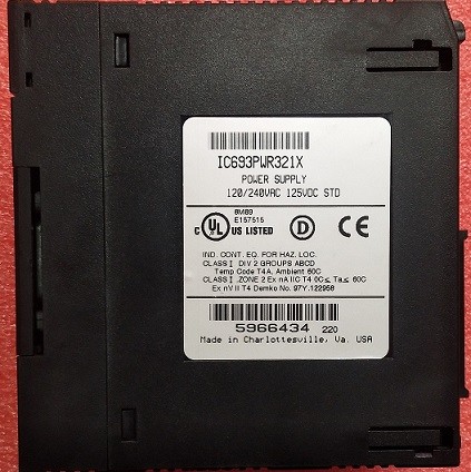 GE FANUC IC693PWR321 120/240 VAC 125 VDC STANDARD BATTERY NOT INCLUDED GE PLC