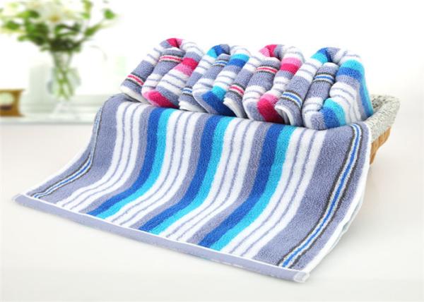 32 Strand Striped Baby Face Washers And Towels , Newborn Baby Towel High Density