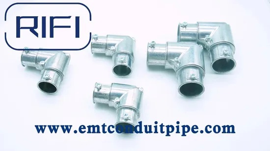 1/2-1 EMT Capped Corner Coupling for 90 Degree Bend with Set Screw Connection
