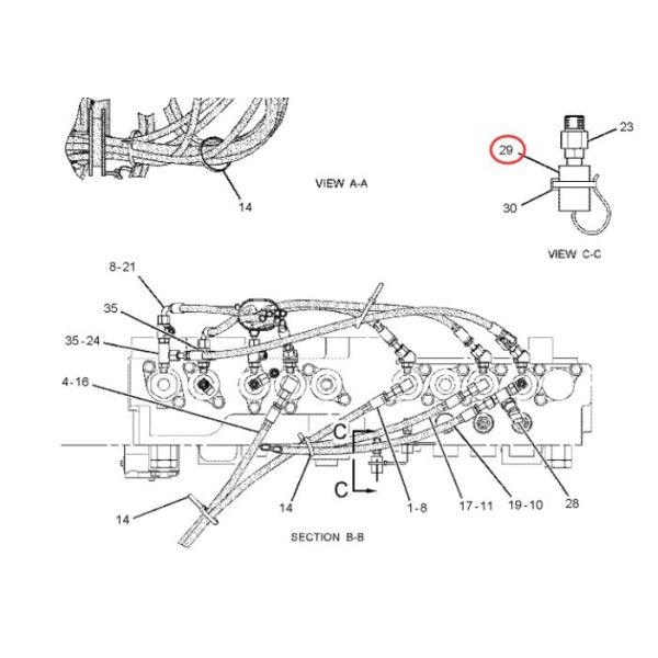 E345D Pressure Switch 309-5795 3095795 CAT Excavator Pressure Sensor