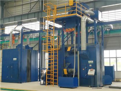 Steel Profile Continuous Feed Track Conveyor Shot Blasting Machine 4.5m/Min