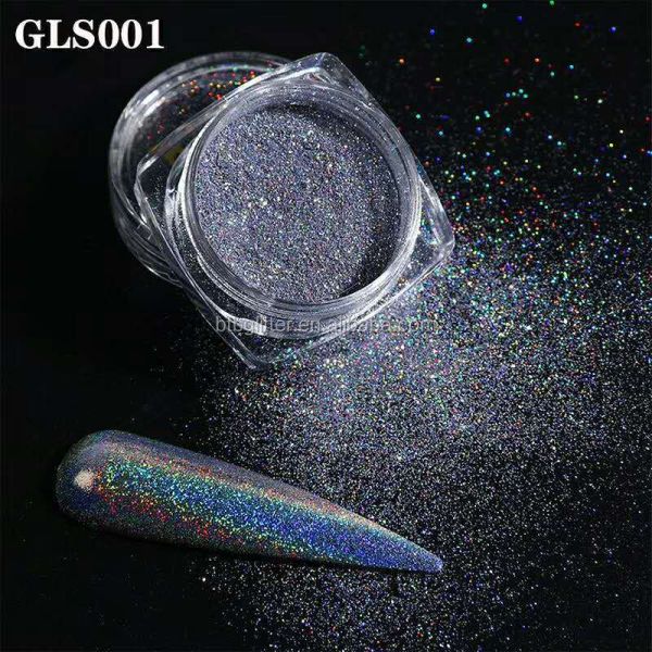 Holographic Fine Solvent Resistant Nails Art Glitter Powder 1/128 1/170 1/256 1/360 1/500 1/700 Fine Powder Glitter