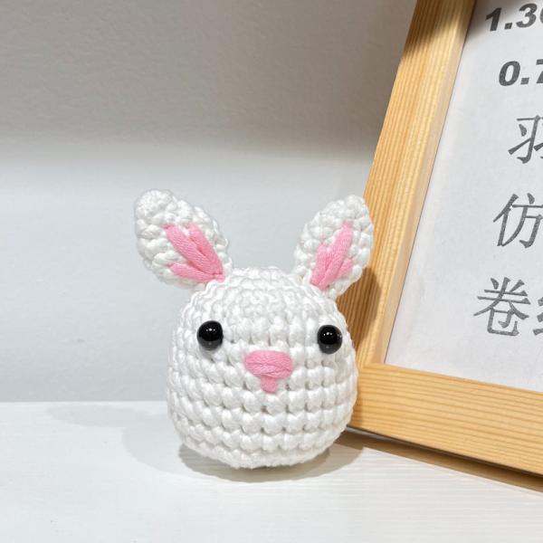 Kit de crochê de coelhos bonitos Artesanato DIY Kit de ferramentas de tricô para iniciantes