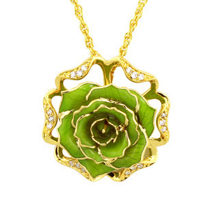 Gifts Woman's  Gold Rose Charming Necklaces Wholesale for Birthday Gift and  Valentine's Day