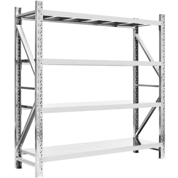1.5mm 500lbs White Metal Free Standing Shelves Cold Rolled Steel
