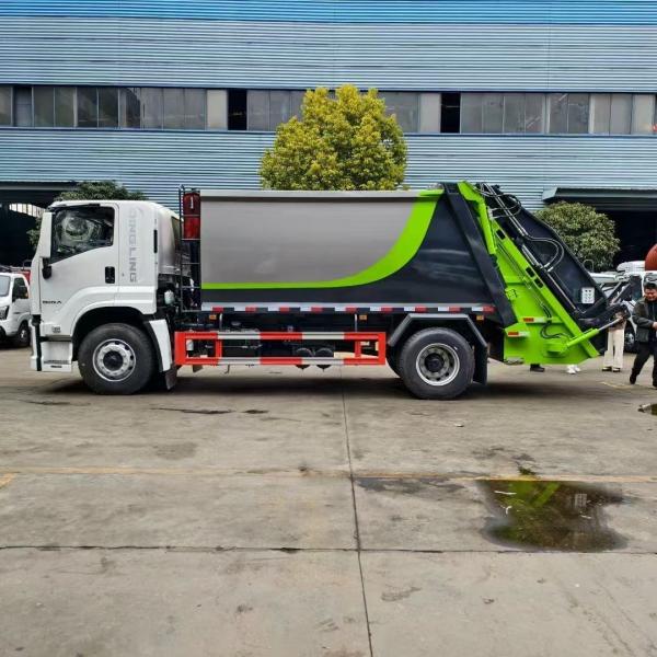 Compression Garbage Truck , Isuzu Garbage Compactor Truck For Refuse Transport
