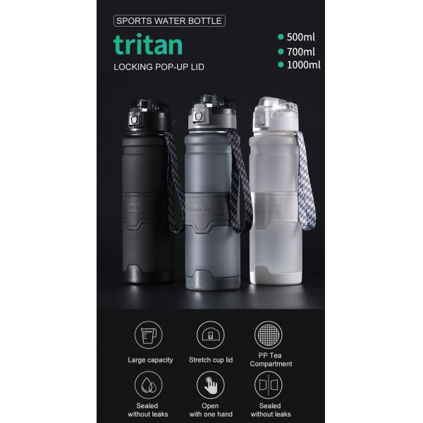Motivational Fitness Sports Water Bottle BPA Free and Durable Design for Fitness