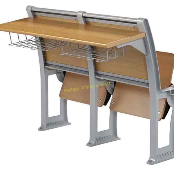 1.5mm Steel Back Plywood Wooden Folding Chairs With Drawer / School Classroom Furniture