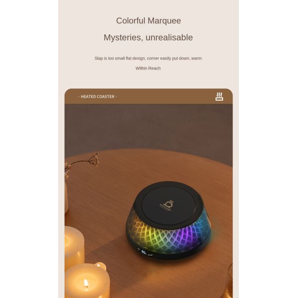 Compact Portable Mug Warmer Heat Resistant Multi Use Desk Coaster For Home Office