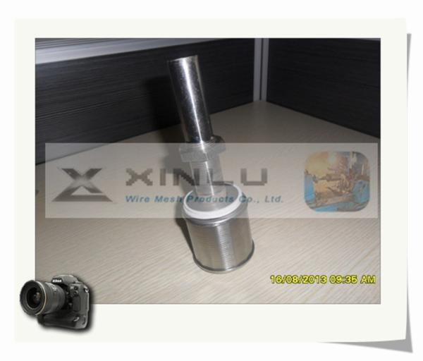 O fio longo da cunha do pescoço provê de bocal DN 53mm o filtro de areia que provê de bocal o entalhe de 0.2mm