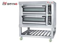 Toque elétrico do computador de Oven Stainless Steel For Bakery das bandejas da dupla camada quatro