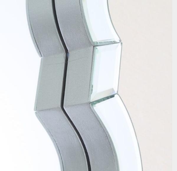 Compact Beveled Glass Framed Mirrors / Decorative Mirror Glass High Hardness
