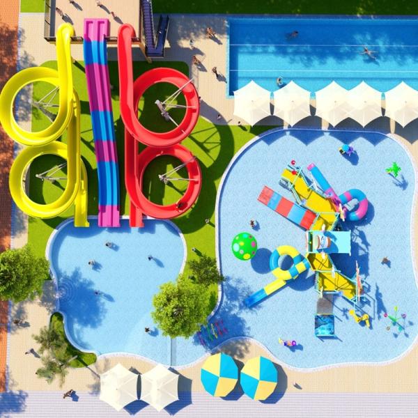 OEM Water Park Layout Design Water Slide Design With Master Planning